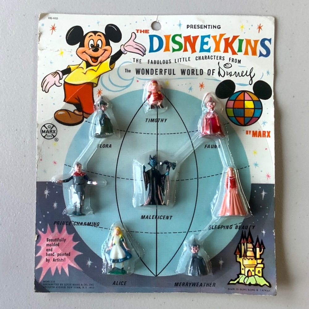 Marx Disneykins on original card dated 1971